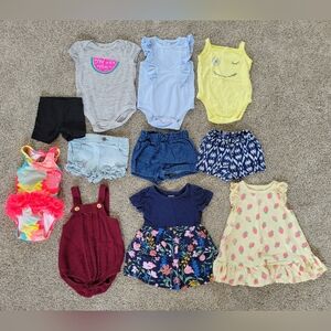 Baby girls size 6-9 months and 6-12 months clothes bundle